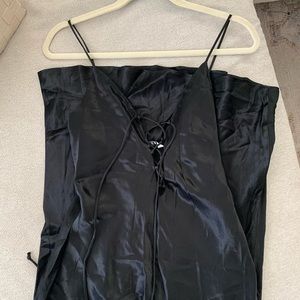 Nwt Zara Front Tie Satin Dress sz S